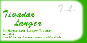 tivadar langer business card